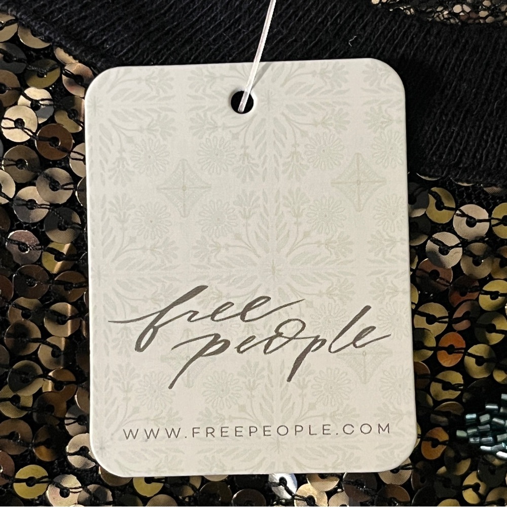 Free People / Life Of The Party Floral Sequined Top - Picture 8 of 13